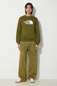 The North Face felpa in cotone M Drew Peak Crew NF0A4SVRPIB1 verde SS24