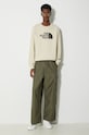 The North Face bluza bawełniana M Drew Peak Crew Light NF0A4T1E3X41 beżowy SS24