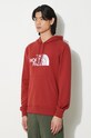 The North Face felpa in cotone M Light Drew Peak Pullover Hoodie granata NF00A0TEPOJ1