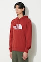 Памучен суичър The North Face M Light Drew Peak Pullover Hoodie бордо NF00A0TEPOJ1