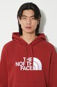 The North Face felpa in cotone M Light Drew Peak Pullover Hoodie NF00A0TEPOJ1 granata