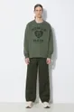 Хлопковая кофта Human Made Military Sweatshirt зелёный