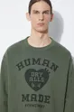 zielony Human Made bluza bawełniana Military Sweatshirt