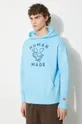 Human Made felpa in cotone Tsuriami Hoodie blu HM27CS028