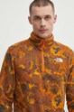 The North Face bluza sportowa 100 Glacier Printed NF0A858ZWKO1 pomarańczowy