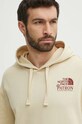 Bavlněná mikina The North Face béžová NF0A87DV3X41