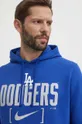 Mikina Nike Los Angeles Dodgers Hlavný materiál: 82 % Bavlna, 18 % Polyester Podšívka kapucne : 100 % Bavlna Elastická manžeta: 98 % Bavlna, 2 % Elastan