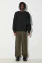 Bavlnená mikina Vans Premium Standards Crew Fleece LX VN000GBWBLK1 čierna SS24