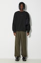 Vans hanorac de bumbac Premium Standards Crew Fleece LX VN000GBWBLK1 negru AW25