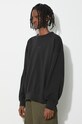 Bavlnená mikina Vans Premium Standards Crew Fleece LX čierna VN000GBWBLK1