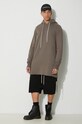 Rick Owens cotton sweatshirt Pullover Hoodie DU01D1285.F.34 brown SS24