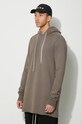 Rick Owens cotton sweatshirt Pullover Hoodie brown DU01D1285.F.34