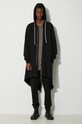 Rick Owens cotton sweatshirt Hoodie Fishtail Parka DU01D1293.F.09 black SS24