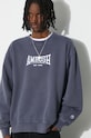 AMBUSH hanorac de bumbac Graphic Crewneck Insignia BMBA001S24FLE0014501 albastru