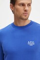 Бавовняна кофта A.P.C. sweat rider блакитний COEZD.H27699.TIC