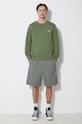 Памучен суичър A.P.C. sweat item COFBQ.H27608.KAE зелен SS24