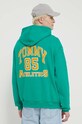 Odzież Tommy Jeans bluza bawełniana Archive Games DM0DM19544 zielony