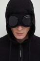 C.P. Company hanorac de bumbac Diagonal Raised Fleece Goggle negru 16CMSS082A005086W