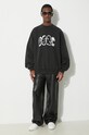 032C bluza bawełniana 'Eternal' Bubble Crewneck SS24.C.2020 czarny SS24