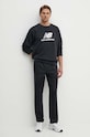New Balance bluza Stacked Logo French MT41500BK negru AW24
