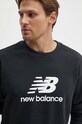 New Balance bluza Stacked Logo French negru MT41500BK