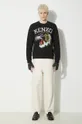 Βαμβακερή μπλούζα Kenzo Tiger Varsity Slim Sweatshirt μαύρο