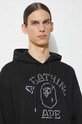 A Bathing Ape bluza Rhinestone College Pullover Hoodie 1K30114306 czarny