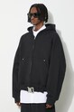 1017 ALYX 9SM cotton sweatshirt Belted Buckle Zip Hoodie black AAMSW0227FA01