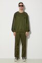 Needles felpa Track Crew Neck Shirt OT227 verde SS24