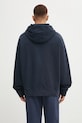 Одяг Бавовняна кофта Maison Kitsuné Bold Fox Head Patch Oversize Hoodie LM00705KM0001 темно-синій