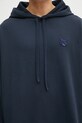 Maison Kitsuné felpa in cotone Bold Fox Head Patch Oversize Hoodie blu navy LM00705KM0001