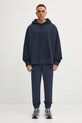Maison Kitsuné felpa in cotone Bold Fox Head Patch Oversize Hoodie LM00705KM0001 blu navy