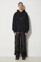 Maison Kitsuné felpa in cotone Bold Fox Head Patch Oversize Hoodie LM00705KM0001 nero AA00