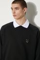 Bavlnená mikina Maison Kitsuné Bold Fox Head Patch Oversize Sweatshirt MM00304KM0001 čierna