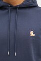 Maison Kitsuné hanorac de bumbac Chillax Patch Regular Hoodie bleumarin LM00706KM0001
