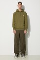 Maison Kitsuné cotton sweatshirt Chillax Patch Regular Hoodie LM00706KM0001 green AW24