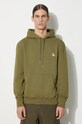 Maison Kitsuné felpa in cotone Chillax Patch Regular Hoodie verde LM00706KM0001