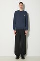 Хлопковая кофта Maison Kitsuné Fox Head Patch Regular Sweatshirt LM00301KM0001 тёмно-синий AW24