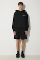 Bavlnená mikina Awake NY Serif Hoodie SP24.HD003 čierna SS24