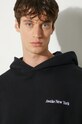 Bavlnená mikina Awake NY Serif Hoodie SP24.HD003 čierna