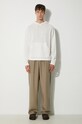 Хлопковая кофта MKI MIYUKI ZOKU Loose Gauge Hoody LOOSE.GAUGE.HOODY белый AA00