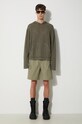 MKI MIYUKI ZOKU felpa in cotone Loose Gauge Hoody LOOSE.GAUGE.HOODY verde AA00