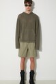 MKI MIYUKI ZOKU felpa in cotone Loose Gauge Hoody verde LOOSE.GAUGE.HOODY