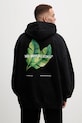 Кофта MKI MIYUKI ZOKU Leaf Hoody с капюшоном чёрный LEAF.HOODY