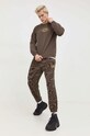 Бавовняна кофта Converse x Wonka коричневий 10026543.A01