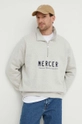 szary Mercer Amsterdam bluza bawełniana The Quarter Zip