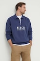 The Mercer Brand bluza bawełniana The Quarter Zip granatowy MEAP241007