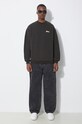 Butter Goods bluza Distressed Pigment Dye Crewneck BGQ1241302 czarny SS24