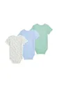 Polo Ralph Lauren body di cotone neonato/a pacco da 3 multicolore