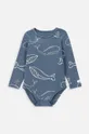 niebieski Coccodrillo body bawełniane niemowlęce Chłopięcy